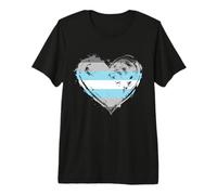 Demiboy DemiMale Pride - Bandiera a Forma di Cuore Maglietta Premium