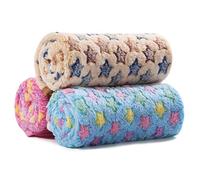 Demigeat Coperta per cani e gatti, soffice e lavabile, per cani di piccola taglia media e gatti, confezione da 3, morbida coperta per la primavera e l'estate, coperta per il trasporto del letto