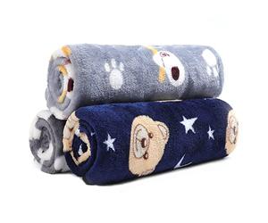 Demigeat Coperta per cani e gatti, soffice e lavabile, per cani di piccola taglia media e gatti, confezione da 3, morbida coperta per la primavera e l'estate, coperta per il trasporto del letto