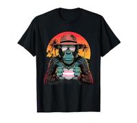 Demigirl Bandiera Gorilla Cuore Tramonto Demisessuale Orgoglio LGBT Maglietta