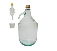 Demijohn 5L (5000ml) con tappo a vite - Airlock, bottiglia di fermentazione Bung Sidro Carboy 1 gallone, vinificazione, stoccaggio - DIAH (1 x 5L Carboy con tappo a vite + Airlock & Bung)