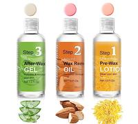 Demine Kit per la cura preliminare e rilancio, set professionale per le donne a casa, detergente per cera, olio per la rimozione della cera, gel di aloe vera