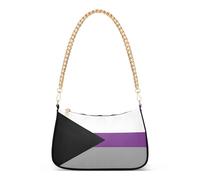 Demissexual Pride Flag Sexual Identità Sessuale Borsa a Tracolla Colorata per le Donne Borsa Classica Hobo Totes Art Frizione Borsa Chiusura con Cerniera