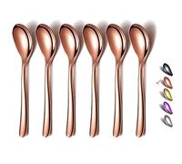 Demitasse - Cucchiaini da caffè in rame, 14 cm, set da 6, lavabili in lavastoviglie