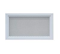 DEMLOU - Griglia di Ventilazione 30x15 cm Rettangolare in Alluminio Perforato Bianco RAL9016 - Diffusore Aria Calda Interno/Esterno con Rete Protettiva Verniciata a Polvere.