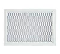 DEMLOU - Griglia di Ventilazione 30x20 cm Rettangolare in Alluminio Perforato Bianco RAL9016 - Diffusore Aria Calda Interno/Esterno con Rete Protettiva Verniciata a Polvere.