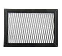 DEMLOU - Griglia di Ventilazione 30x20 cm Rettangolare in Alluminio Perforato Nero RAL9005 - Diffusore Aria Calda Interno/Esterno con Rete Protettiva Verniciata a Polvere.