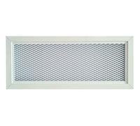 DEMLOU - Griglia di Ventilazione 33x12 cm Rettangolare in Alluminio Perforato Bianco RAL9016 - Diffusore Aria Calda Interno/Esterno con Rete Protettiva Verniciata a Polvere.