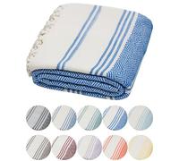 DEMMEX 100% cotone biologico certificato e tintura organica prelavata XL Diamond Weave asciugamano turco Peshtemal coperta per bagno, spiaggia, piscina, spa, palestra, 180x90cm