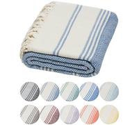 DEMMEX 100% cotone biologico certificato e tintura organica prelavata XL Diamond Weave asciugamano turco Peshtemal coperta per bagno, spiaggia, piscina, spa, palestra, 180x90cm
