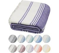 DEMMEX 100% cotone biologico certificato e tintura organica prelavata XL Diamond Weave asciugamano turco Peshtemal coperta per bagno, spiaggia, piscina, spa, palestra, 180x90cm