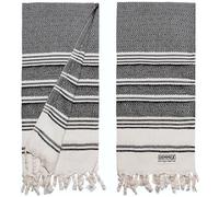 DEMMEX Asciugamani turchi biologici per bagno - 100% cotone turco certificato Oeko-TEX, asciugatura rapida, asciugamani leggeri da cucina e da viaggio, tessuto diamante, grande, 45,7 x 91,7 cm, set da