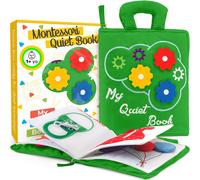 deMoca Busy Book per bambini piccoli 1-3 anni Libro tranquillo Giocattolo Montessori per bambini piccoli Giocattolo da viaggio con 9 attivit Gio