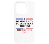 Democracy Doesn't Fear Protest Dictators Do No Kings America Custodia per iPhone 15 Pro