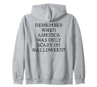 Democracy Remember When America Was Only Scary on Halloween Felpa con Cappuccio
