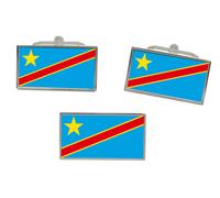 Democratica Repubblica Di Il Congo Bandiera Gemelli E Fermacravatta Set
