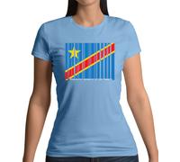 Democratica Repubblica Di Il Congo Barre Stile Bandiera - T-Shirt - Dr