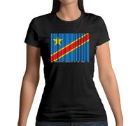 Democratica Repubblica Di Il Congo Barre Stile Bandiera - T-Shirt - Dr