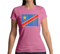 Democratica Repubblica Di Il Congo Barre Stile Bandiera - T-Shirt - Dr