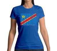 Democratica Repubblica Di Il Congo Barre Stile Bandiera - T-Shirt - Dr