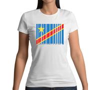 Democratica Repubblica Di Il Congo Barre Stile Bandiera - T-Shirt - Dr