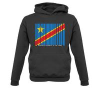 Democratica Repubblica Of The Congo Barre Stile Bandiera - Bambini Felpa / - Dr