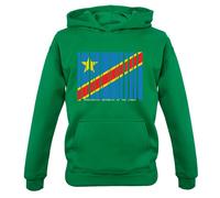 Democratica Repubblica Of The Congo Barre Stile Bandiera - Bambini Felpa / - Dr