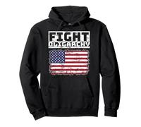 Democratico Liberale Politico Resistere Lotta Oligarchia Bandiera Felpa con Cappuccio