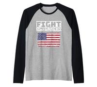 Democratico Liberale Politico Resistere Lotta Oligarchia Bandiera Maglia con Maniche Raglan