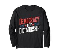 Democrazia Non dittatura Citazione Bernie Sanders Maglia a Manica