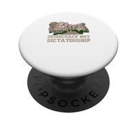 democrazia non dittatura monumento americano Monte Rushmore PopSockets PopGrip Adesivo