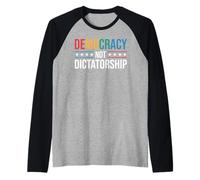 Democrazia non dittatura Promozione della democrazia politica Maglia con Maniche Raglan