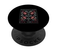 Democrazia TShirt Resistenza Protesta Politica Democrazia PopSockets PopGrip Adesivo