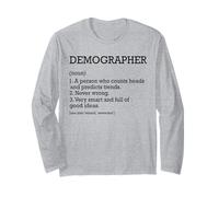 Demografo Definizione di lavoro Demografia divertente personalizzata Maglia a Manica