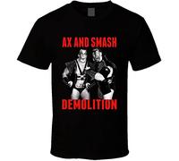 Demolition AX And Smash Wrestling Unisex 100% Cotton Short-Sleeve T-Shirts Black S