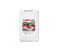Demolli 10225 Tagliere con Manico, Polietilene, Bianco