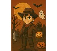 Demon Hunter Anime Halloween Notebook: Fun and Easy Notebook for Boys and Girls | Cute Pumpkins, Ghosts, Witches and Monsters | Perfect Halloween Gift