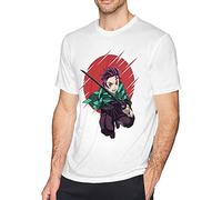 Demon Kimetsu no Yaiba - Maglietta da uomo, a maniche corte, classica, taglia grande, colore: Nero, Colore 18, S
