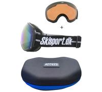 Demon Magnet Skisport.dk Edition, Blue Mirror + Custodia per occhiali Accezzi
