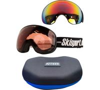 Demon Magnet Skisport.dk Edition, Specchio Argento + Custodia per occhiali Accezzi