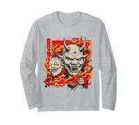 Demon Mask Fire Duo Oni Print Edition Limitata Maglia a Manica