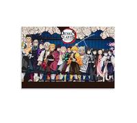 Demon Poster Slayer Classic anime Cover Vintage Movie per camera da letto, stile estetico da parete, 30 x 45 cm