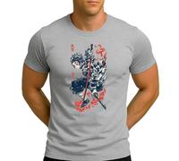 Demon Slayer Anime Estetica Giappone Manga Fan Maglietta Uomo, 8. Demon (grigio), M