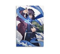 Demon Slayer Anime Role Tomioka Giyuu Fan Art Poster decorativo su tela, per soggiorno, camera da letto, 20 x 30 cm