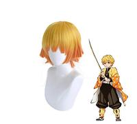 Demon Slayer Kimetsu no Yaiba Agatsuma Zenitsu Parrucca Cosplay Costume Uomo Donna Resistente al calore Capelli sintetici Parrucche per feste MZ-1420