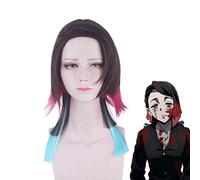 Demon Slayer: Kimetsu No Yaiba Enmu Parrucca cosplay Fibra ad alta temperatura Multistrato Gradiente Capelli corti Parrucche per anime KUPL597