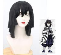 Demon Slayer Kimetsu no Yaiba Kamado Nezuko Parrucca Cosplay Iguro Obanai Tomioka Giyuu Kochou Shinobu capelli Agatsuma Zenitsu Costume One Size Iguro Obanai