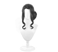 Demon Slayer Kimetsu No Yaiba Kibutsuji Muzan Parrucca Cosplay Donne nere Parrucca per capelli in fibra riccia ad alta temperatura + Cappellino parrucca nero