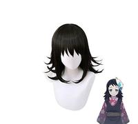 Demon Slayer Kimetsu no Yaiba Makomo Parrucca nera Cosplay Costume Donna Resistente al calore Capelli sintetici Parrucche da festa di Halloween MZ-1439