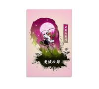 Demon Slayer Kimetsu No Yaiba - Poster decorativo su tela, per soggiorno, ragazza, camera da letto, pittura da parete, decorazione moderna per la casa, per la camera da letto, 20 x 30 cm